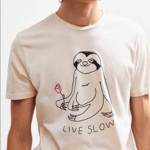 Urban Outfitters Live Slow Sloth T-Shirt